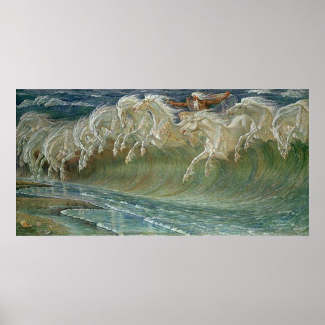 King Neptunes horses poster print (Frente)