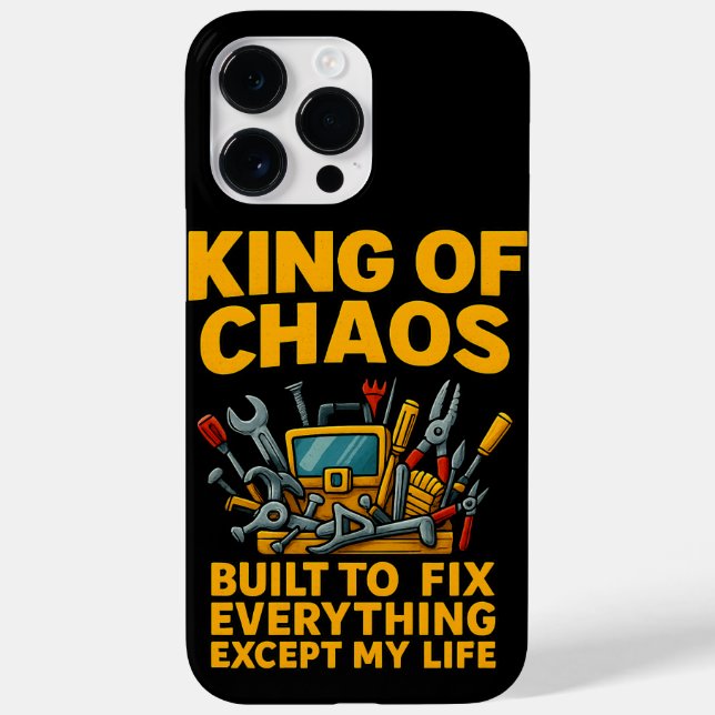 King of Chaos iPhone 14 Pro Max Case Funny Tool (Verso)