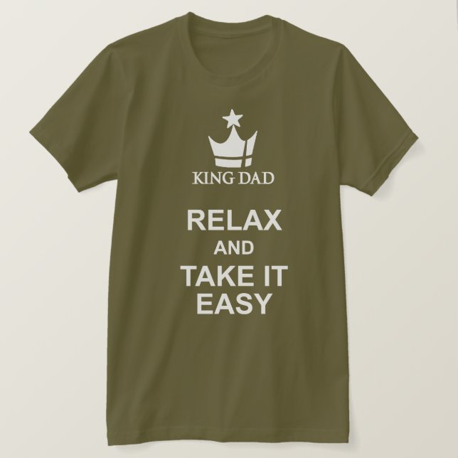 King Pai relaxe e leve a camiseta verde fácil (Frente do Design)