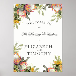 King Protea Buquê Wedding poster