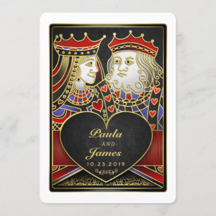 King & Queen Black Vegas Junto Com Convite