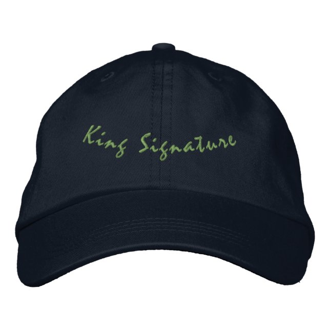 KING SIGNATURE Texto Ajustável Boné Azul-Marinho A (Frente)