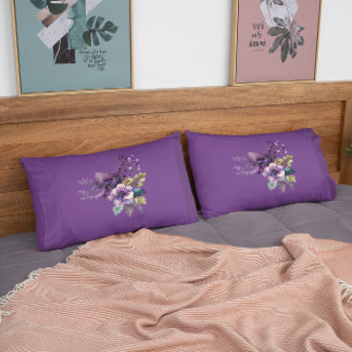 King Size Purple Floral Design