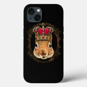 King Squirrel Vestindo CrownQueen Squirrel Animal 