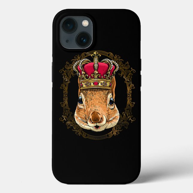 King Squirrel Vestindo CrownQueen Squirrel Animal  (Verso)