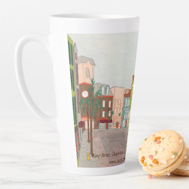 "King Street, Charleston, SC 1990", caneca latte (In Situ)