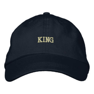 KING Texto impresso Nome bordado Boné de chapéu
