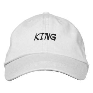 KING Texto impresso Nome bordado Boné de chapéu