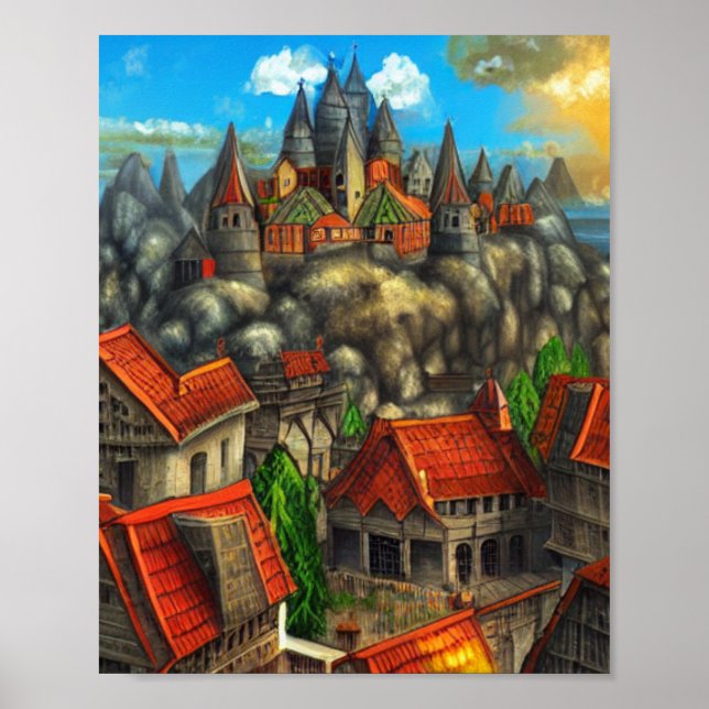 Kingdom Fantasy Digital Art Poster #04 (Frente)