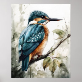 Kingfisher Bird Art Impressão Poster