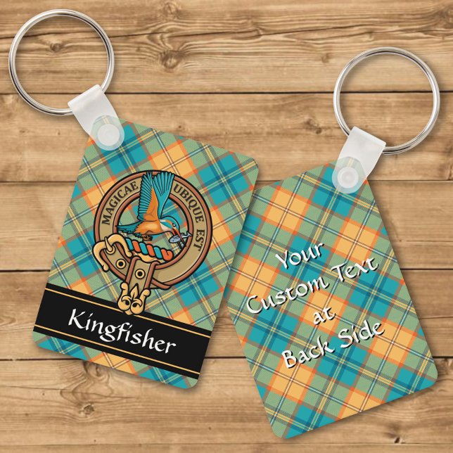 Kingfisher Crest sobre Tartan Chaveiro (Criador carregado)