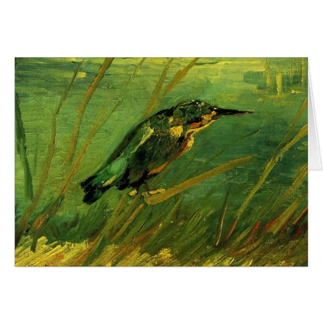 Kingfisher por Vincent van Gogh - Cartão de Saudaç (Frente Horizontal)
