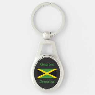 Kingston Jamaica - Chaveiro de bandeira jamaicana