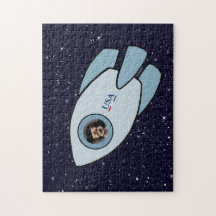 KiniArt Border Terrier Rocket Dog Quebra-cabeça