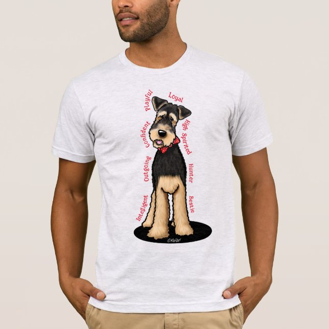 KiniArt Camisa de Amantes de Airedale Terrier (Frente)
