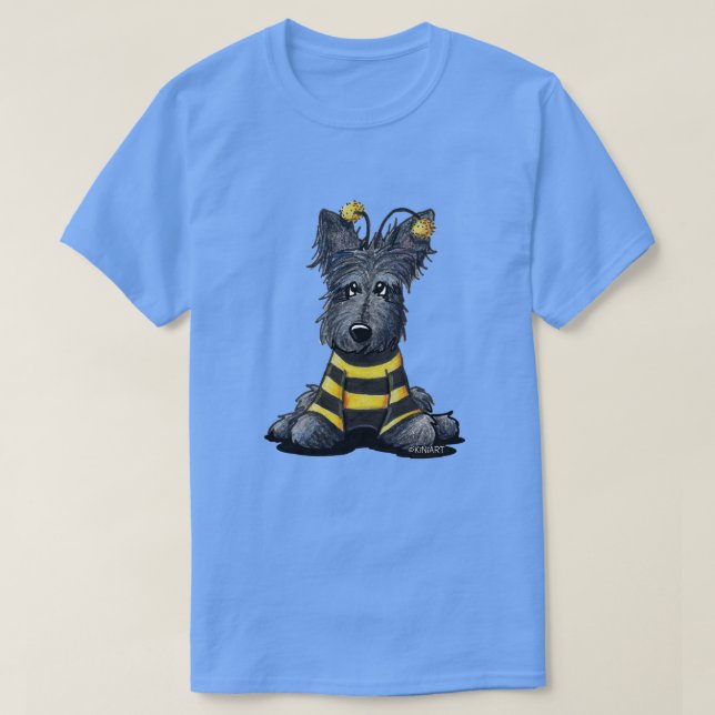 KiniArt Camisa Scottie Dog Bee (Frente do Design)