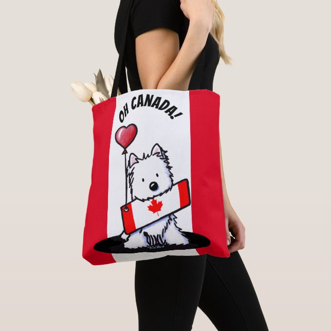 KiniArt Canadense Westie Tote Bag (Close Up)