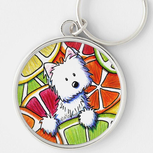 KiniArt Citrus Westie Chaveiro (Frente)