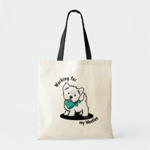KiniArt Cutieface Westie Bolsa Tote
