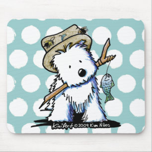 KiniArt Fish Westie Mousepad