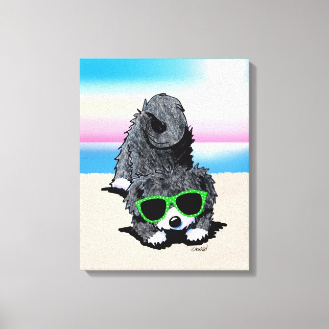 KiniArt Havanese Dog Beach Canvas Print (Frente)