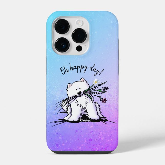 KiniArt Samoyed capa para iPhone / iPad (Verso)