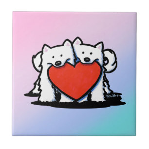 KiniArt Samoyed Duo de Coração