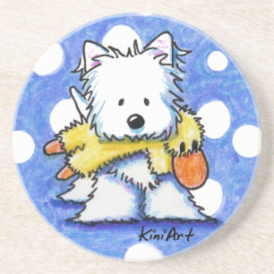 KiniArt Westie Dog E Duck Toy Porta copos