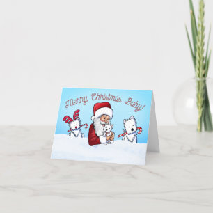 KiniArt Westie e Notas de Natal de Papai Noel