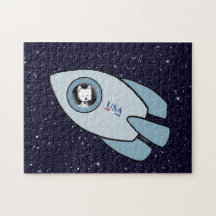 KiniArt Westie Rocket Dog Quebra-cabeça