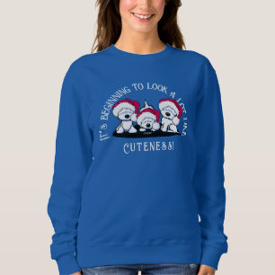 KiniArt Westie Trio Suéter de Natal