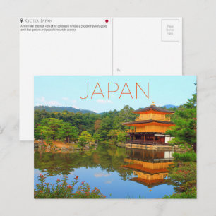 Kinkaku-Ji, Quioto, Japão Cartão Postal de Viagem