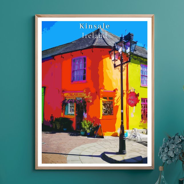 Kinsale Cork Ireland - Poster de Estilo Retroativo (Criador carregado)