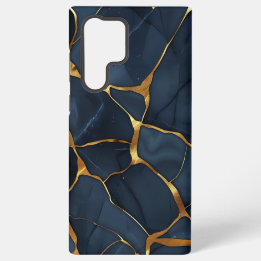 Kintsugi Japonês Azul Escuro