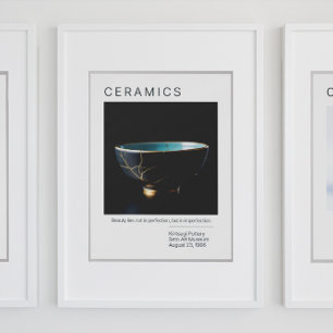 Kintsugi Pottery Poster Series Branco