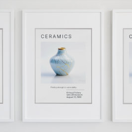 Kintsugi Pottery Poster Series | Branco