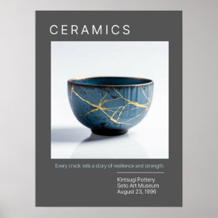 Kintsugi Pottery Poster Series CINZAS