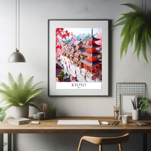 Kioto Dreamscape Viagem Art Poster (Dreaming of Kyoto)