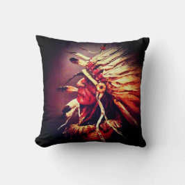 "Kiowa Chief" arte original Almofada de Arremesso