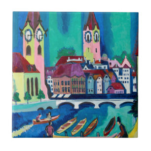 Kirchner Paisagem Urbana de Zurique Arte Expressio