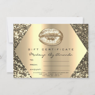Kiss Lip Makeup Artist Sepia Dourado Certificate G