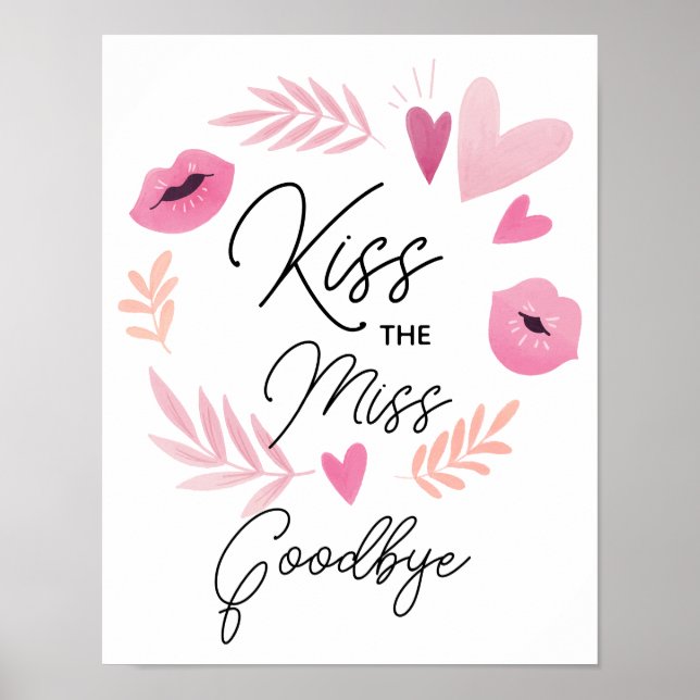 Kiss the Miss Goodbye Game Poster | End of School  (Frente)