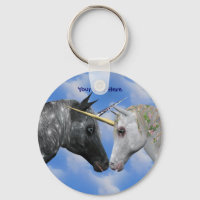 Kissing Unicorns Fantasy Chaveiro