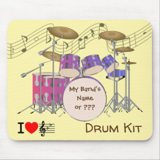 KIT DE BATERIA em um Mouse Pad #2 - Eu ''Amo'' Mús