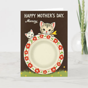 Kit de cartão de filhote de gato do Dia das Mães m