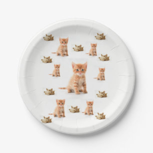 Kit de Pratos de Papel Gatinho