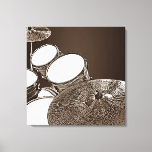 Kit do tambor de Canvas do Drummer com Arte Quadra