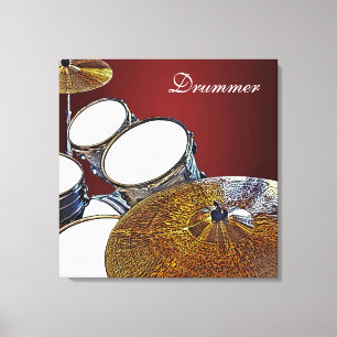 Kit do tambor de Canvas do Drummer com Arte Quadra