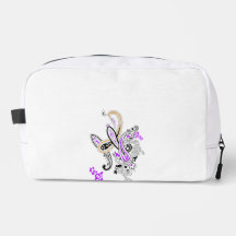 Kit Dopp de Paisley Roxo Bolsa de Higiene Pessoal