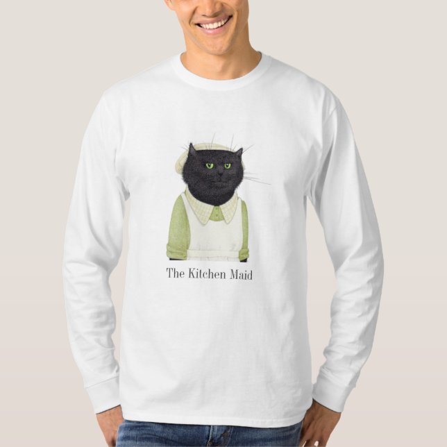 KITCHEN MAID CAT Camiseta básica de capa longa mas (Frente)